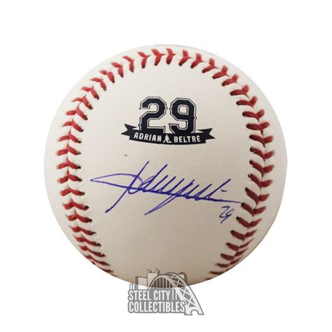 Adrian Beltre Autographed MLB Retirement Baseball - JSA | Steel City ...