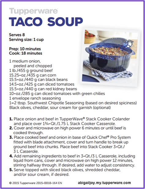 Make Taco Soup in your TupperWave Stack Cooker from Tupperware ...