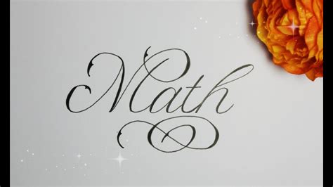 how to write in cursive fancy - Math :) - YouTube