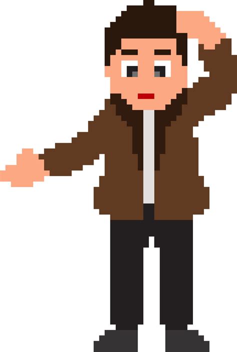 Pixel art illustration of a man. 24832375 Vector Art at Vecteezy