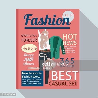 Fashion Magazine Flat Illustration Stock Clipart | Royalty-Free ...