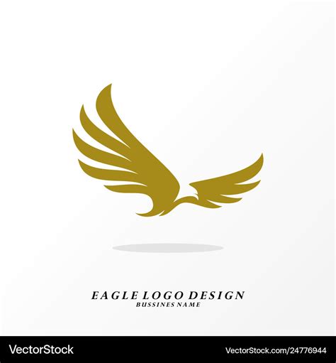 Eagle logo design simple logo template Royalty Free Vector