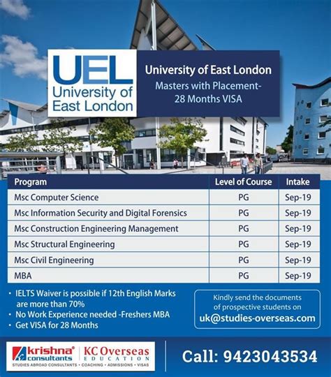 Study in UK - University of East London | Uk universities ...