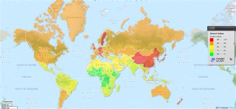 Who Are the Smartest People on Earth? World Map of Average IQ Scores ...