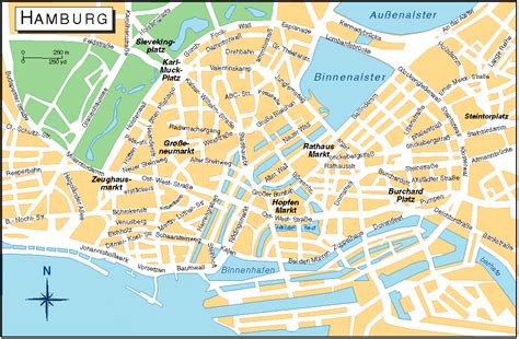 Hamburg Map Tourist Attractions - ToursMaps.com