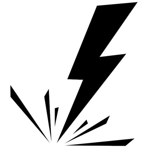 Premium Vector | Vector illustration of a black lightning bolt on a ...