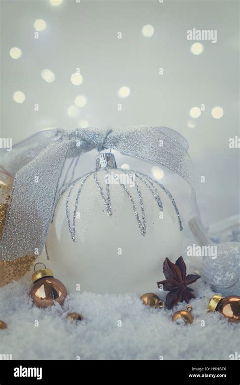 White christmas with snow Stock Photo - Alamy