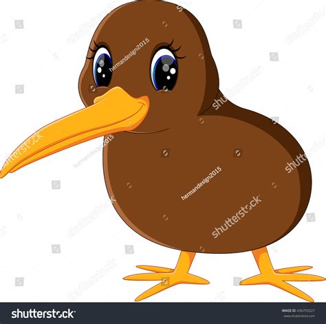 Illustration Close Kiwi Bird Stock Vector (Royalty Free) 436793227 ...