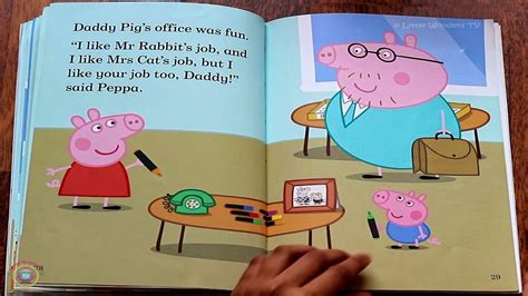 PEPPA PIG Story Book - Daddy Pig's Office - Peppa & George go to Daddy ...