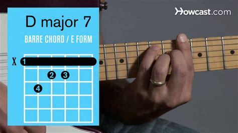 How to Play a D Major 7 Barre Chord | Guitar Lessons Chords - Chordify