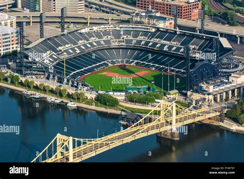 PNC Park, home of the Pittsburgh Pirates MLB baseball team, sits along ...