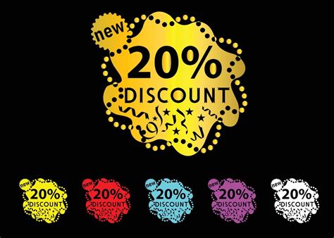 20 percent discount new offer logo and icon design 5569882 Vector Art ...