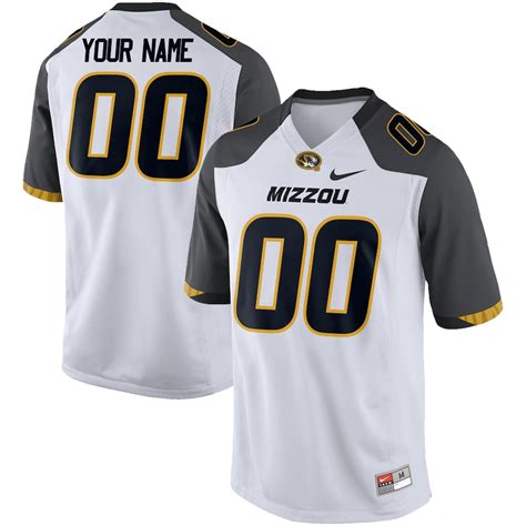 Nike Missouri Tigers White Custom Replica Football Jersey