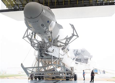 Photos: Falcon 9 and Crew Dragon arrive at pad 39A for launch ...