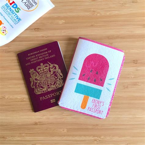 personalised children's first passport holder ice lolly by crank ...