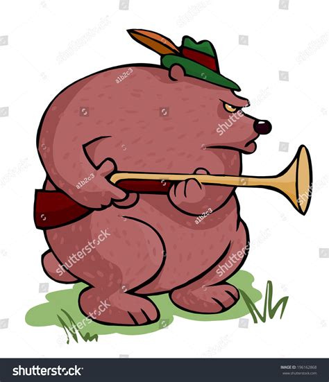 vector cartoon angry bear with a gun isolated on - Royalty Free Stock ...