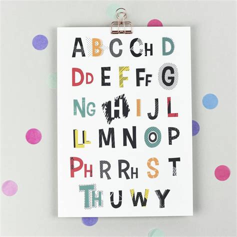 Welsh Language Alphabet Print Yr Wyddor