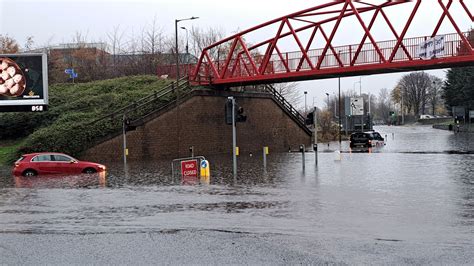 Flooding hits major roads in Edinburgh