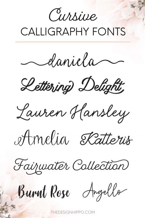 Best Cursive Calligraphy Fonts