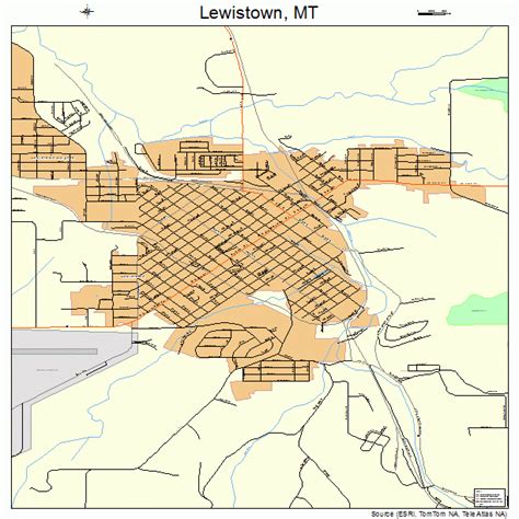 Lewistown Montana Street Map 3043375