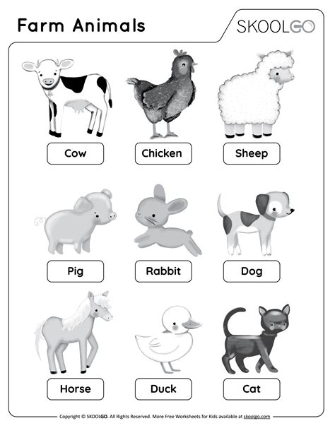 Farm Animal Activities For Kids These Printable Worksheets Are Great ...