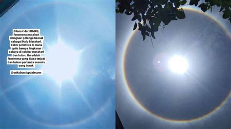 Terlihat Fenomena Pelangi Mengelilingi Matahari di Langit Sukabumi, Ini ...