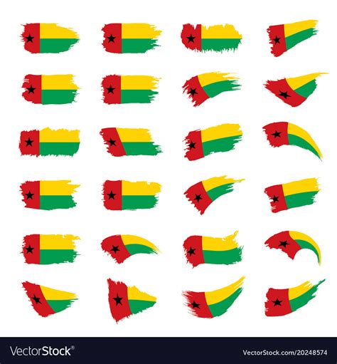 Guinea bissau flag Royalty Free Vector Image - VectorStock