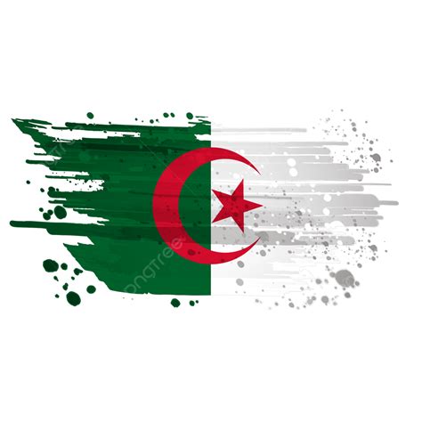 Algeria Independence Day Hd Transparent, Algeria Flag With Grunge ...