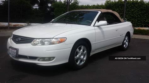 2003 Toyota Solara Sle Convertible Pearl White With Interior