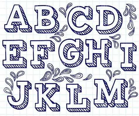 19 Cool Easy Fonts To Draw By Hand Alphabet | Hand lettering fonts ...