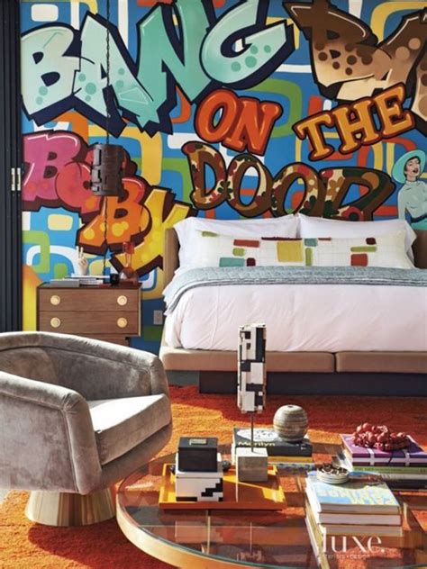 20+ Impressive Graffiti Bedroom Decorating Ideas | HomeMydesign