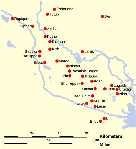 map of sumer