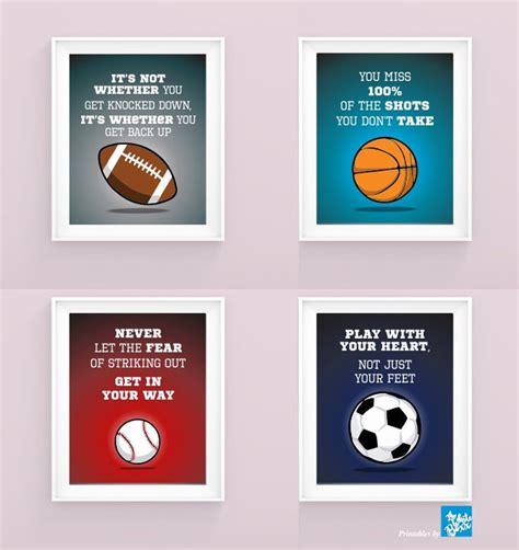 Sports Poster Inspirational Quotes Football / Basketball / Baseball ...