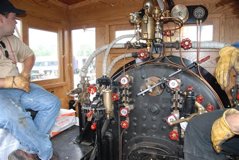 A view inside the cab -- Leviathan steam locomotive at Tra… | Flickr