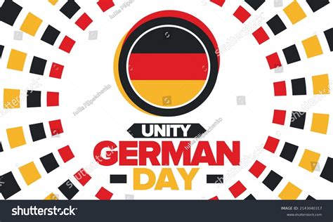 German Unity Day Happy National Holiday Stock Vector (Royalty Free ...