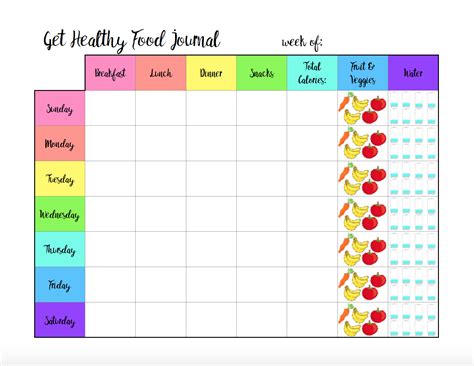 Free Printable Food Journal: 6 Different Designs