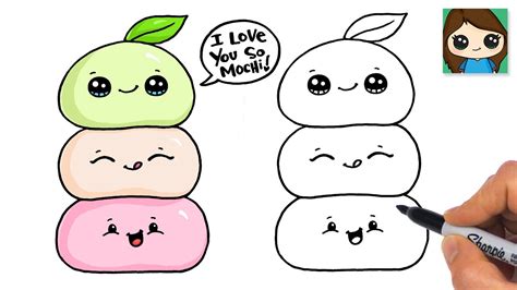 Comment Dessiner Mochi Cute Food Pun Art