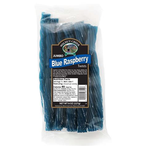 Walnut Creek Jumbo Blue Raspberry Licorice Twists - 8-oz. Bag - All ...