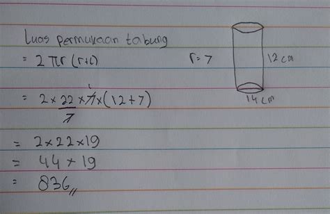 Contoh Soal Luas Permukaan Tabung