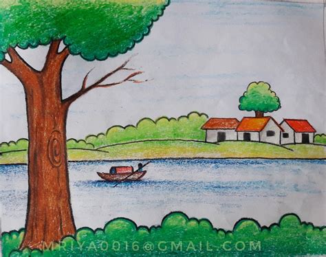 Scenery Painting Drawing Easy For Kids - img-ultra