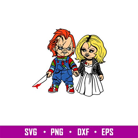 Chucky and Tiffany, Chucky and Tiffany Svg, Halloween Svg, S - Inspire ...