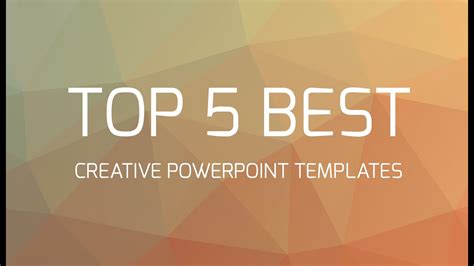 Top 5 Best Creative Powerpoint Templates - YouTube