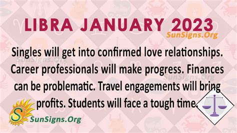 Libra January 2023 Monthly Horoscope Predictions - SunSigns.Org