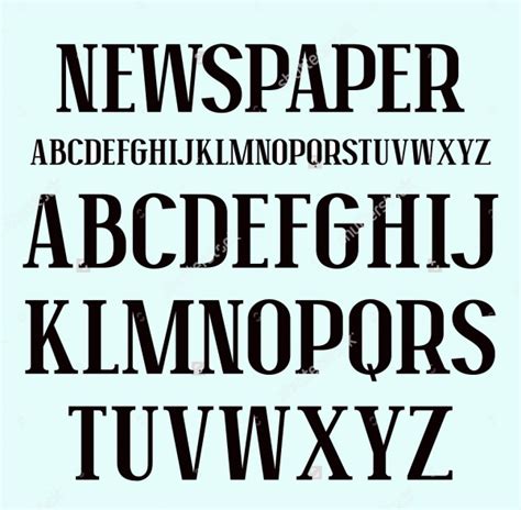 Newspaper Headings Fonts