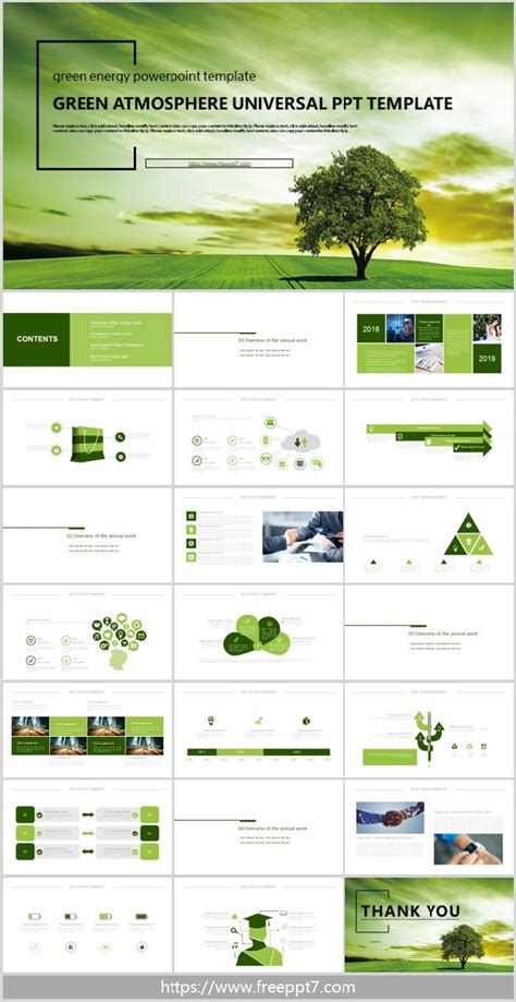 High-end green business PowerPoint Templates & Google Slides