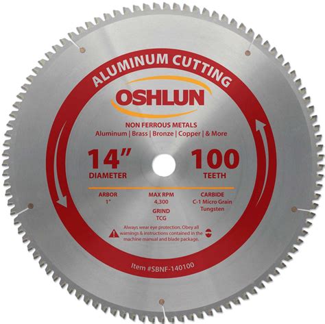 Aluminum Cutting Saw Blades 14" X 1" X 100T