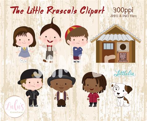 The Little Rascals Digital Clipart Alfalfa and Darla Clipart - Etsy