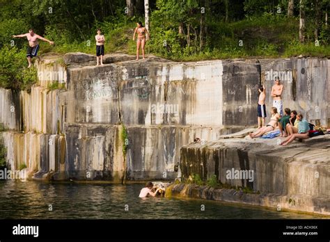 Teens swimming in former Dorset marble quarry oldest in USA Rutland ...