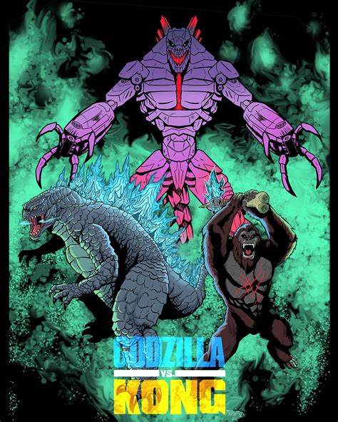 ArtStation - godzilla x kong poster fan art