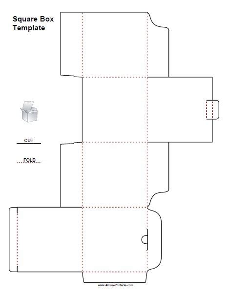 Free Square Box Template - PRINTABLE TEMPLATES